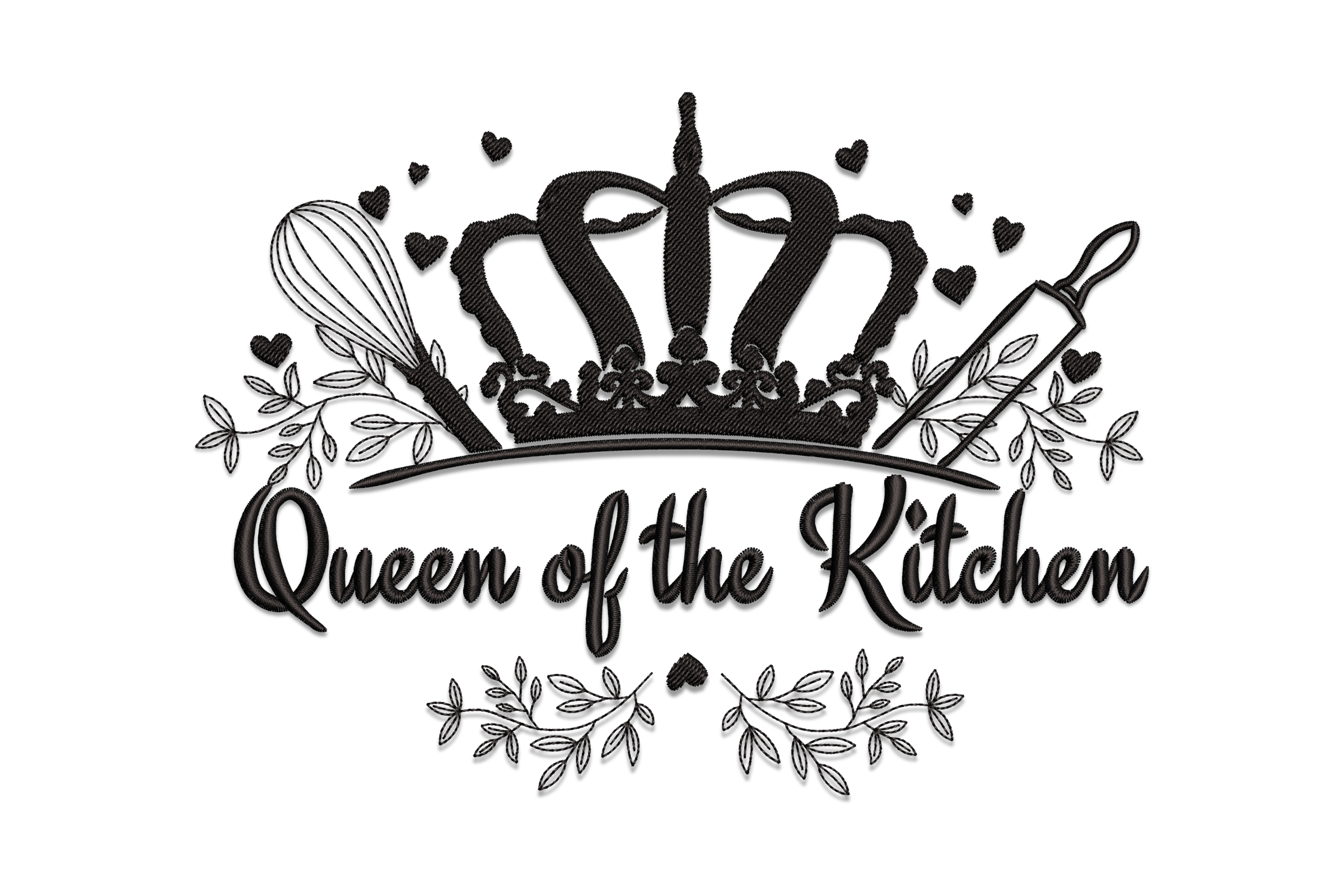Queen of the Kitchen Embroidery Design