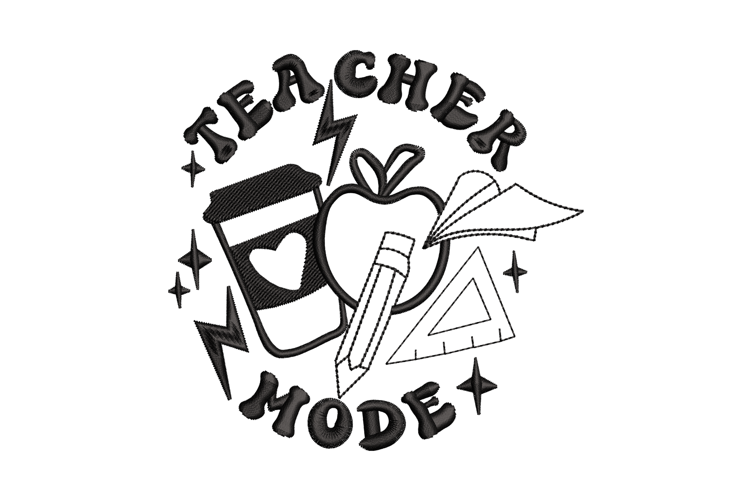 Teacher Mode Embroidery Design