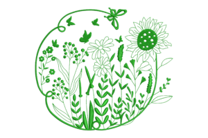 Wildflower Circle Garden Embroidery Design
