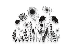 Wildflower Garden Machine Embroidery Design