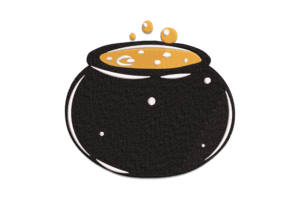 Witch's Cauldron Embroidery Design