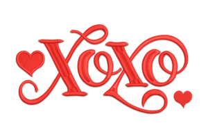 XOXO Embroidery Design