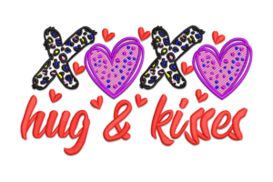 XOXO Hugs & Kisses Embroidery Design