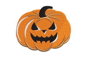 Pumpkin Jack-o'-Lantern Embroidery Design