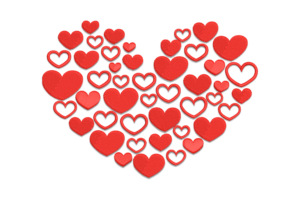 Heart Cluster Embroidery Design File