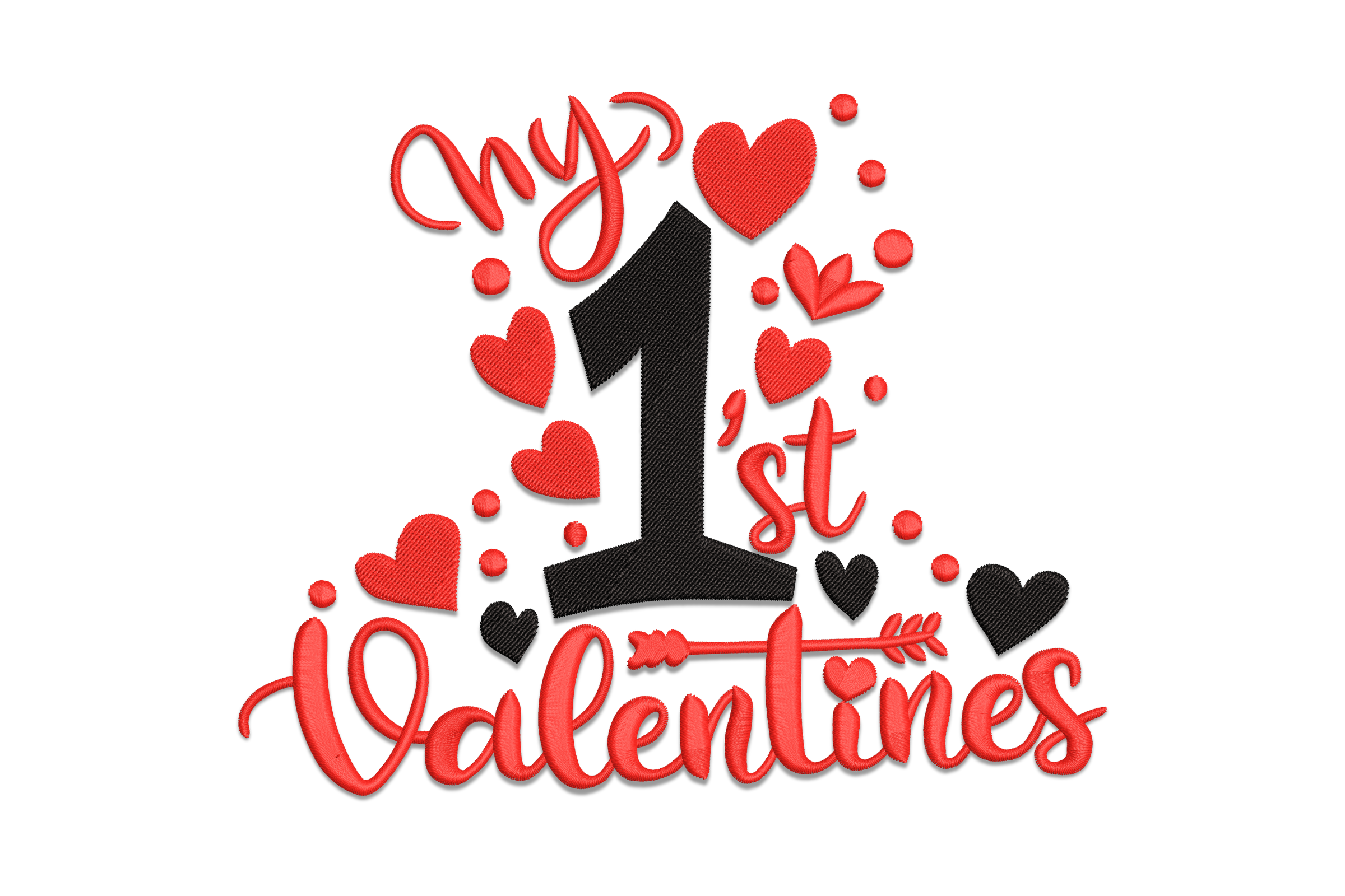 My First Valentine's Embroidery Design