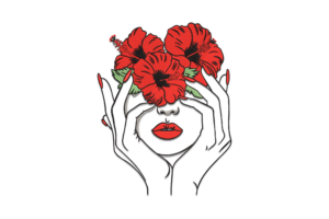 Floral Woman Embroidery Design