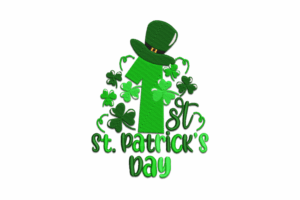 1st St. Patrick’s Day Machine Embroidery Design