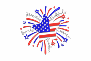 4th of July Starburst Embroidery Design