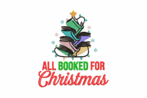 All Booked for Christmas Embroidery Design