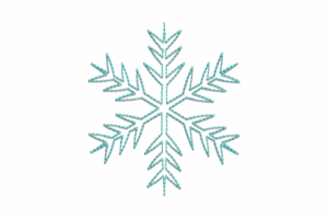 Aqua Snowflake Machine Embroidery Design