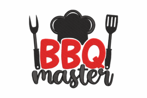 BBQ Master Embroidery Design