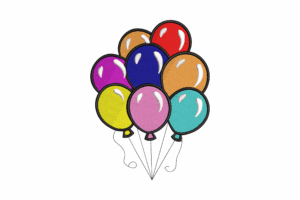 Balloon Cluster Embroidery Design