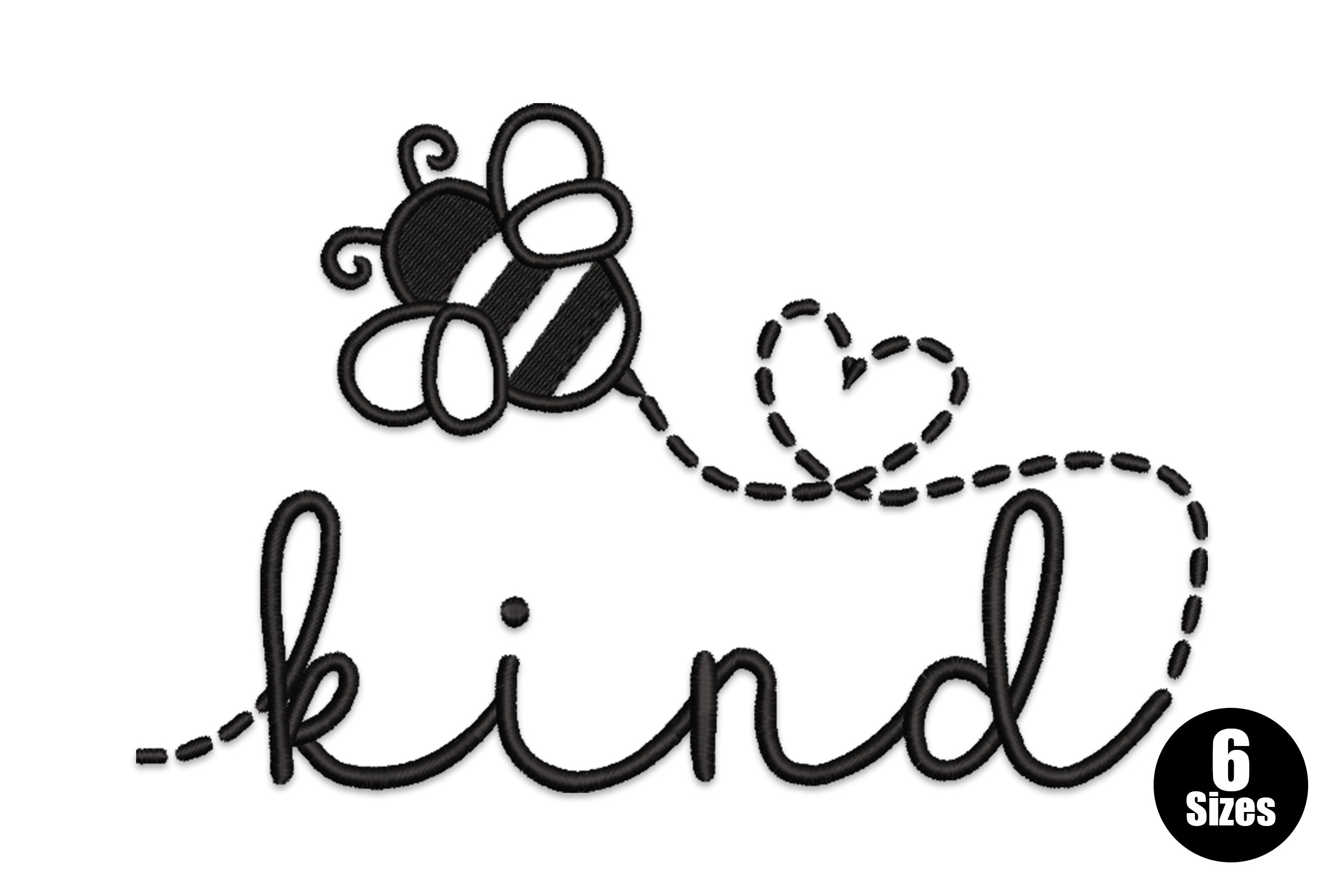 Bee Kind Embroidery Design