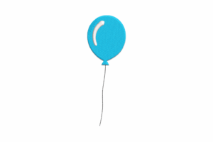 Blue Balloon Embroidery Design