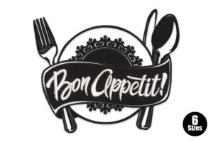 Bon Appetit Embroidery Design