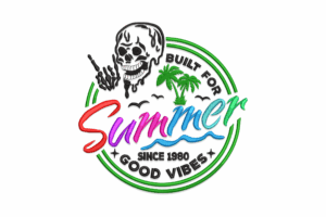 Built For Summer Good Vibes Embroidery Design