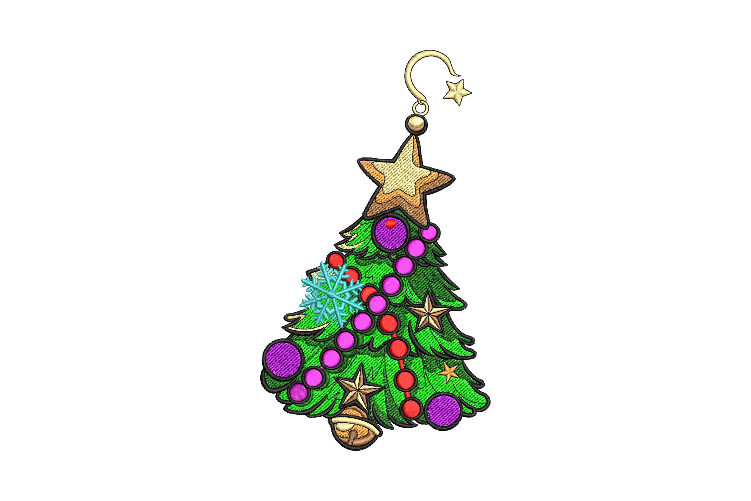 Christmas Tree Ornament Embroidery Design