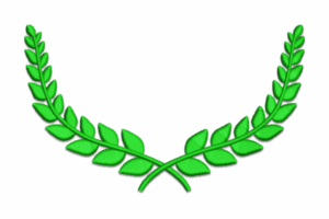 Classic Curved Laurel Wreath Embroidery Design