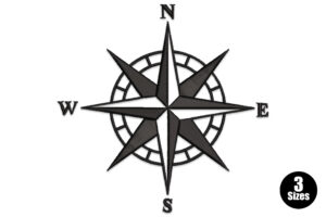Compass Rose Embroidery Design