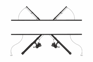 Crossed Fishing Rods Embroidery Design