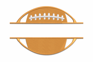 Custom Football Text Embroidery Design