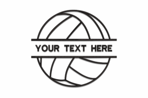 Custom Volleyball Embroidery Design