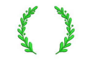 Decorative Laurel Wreath with Berries Embroidery Design