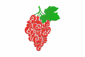 Decorative Strawberry Swirl Embroidery Design