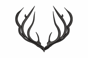 Elegant Deer Antlers Embroidery Design