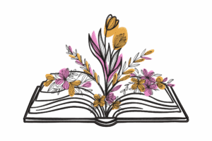Floral Book Bloom Embroidery Design