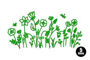 Floral Border Filled Embroidery Design