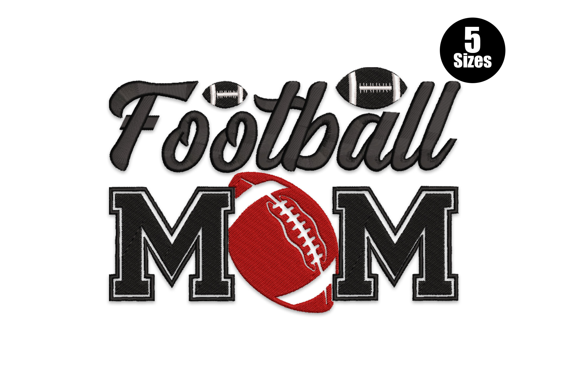 Football Mom Embroidery Design