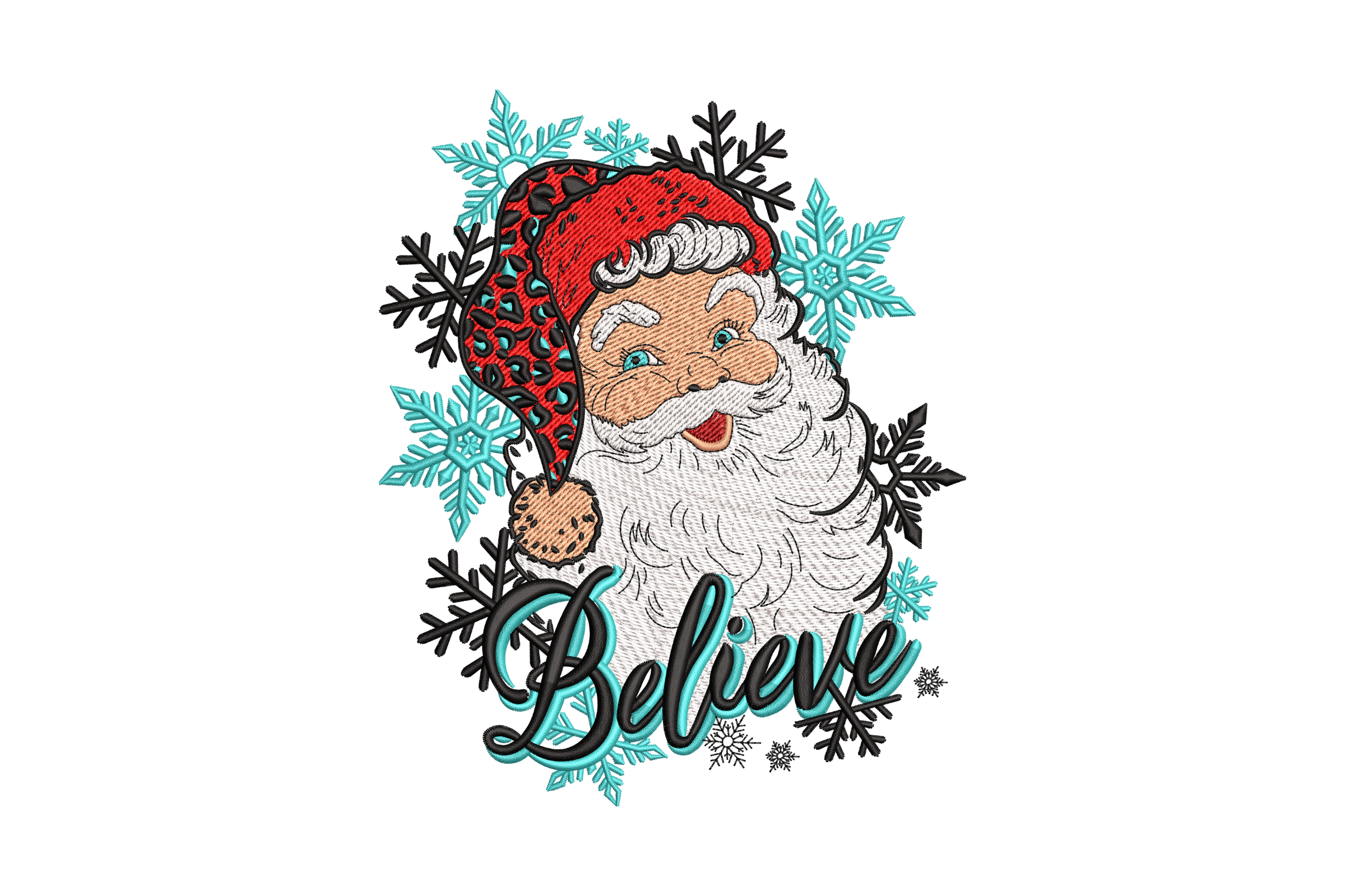 Free Believe Santa Claus Embroidery Design