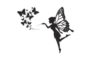 Free Butterfly Wand Fairy Embroidery Design