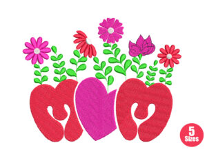Free Mom Floral Embroidery Design