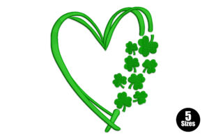 Free Shamrock Heart Embroidery Design