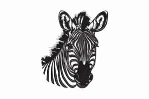 Free Zebra Face Embroidery Design