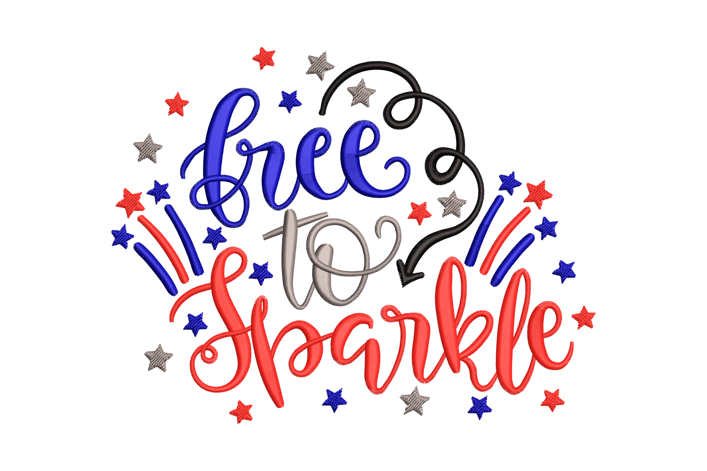 Free to Sparkle Embroidery Design