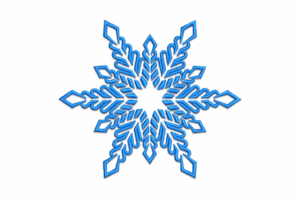Frosty Blue Snowflake Embroidery Design