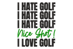 Funny Golf Quote Embroidery Design