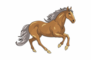 Elegant Galloping Horse Embroidery Design