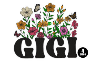 Gigi Floral Garden Embroidery Design
