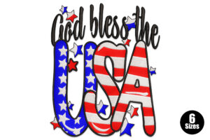 God Bless the USA Embroidery Design