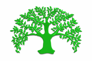 Green Leafy Tree Embroidery Design
