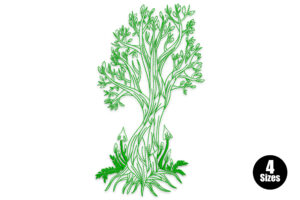 Greenwork Tree Embroidery Design
