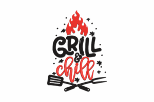 Grill and Chill Embroidery Design