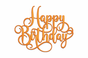 Happy Birthday Embroidery Design