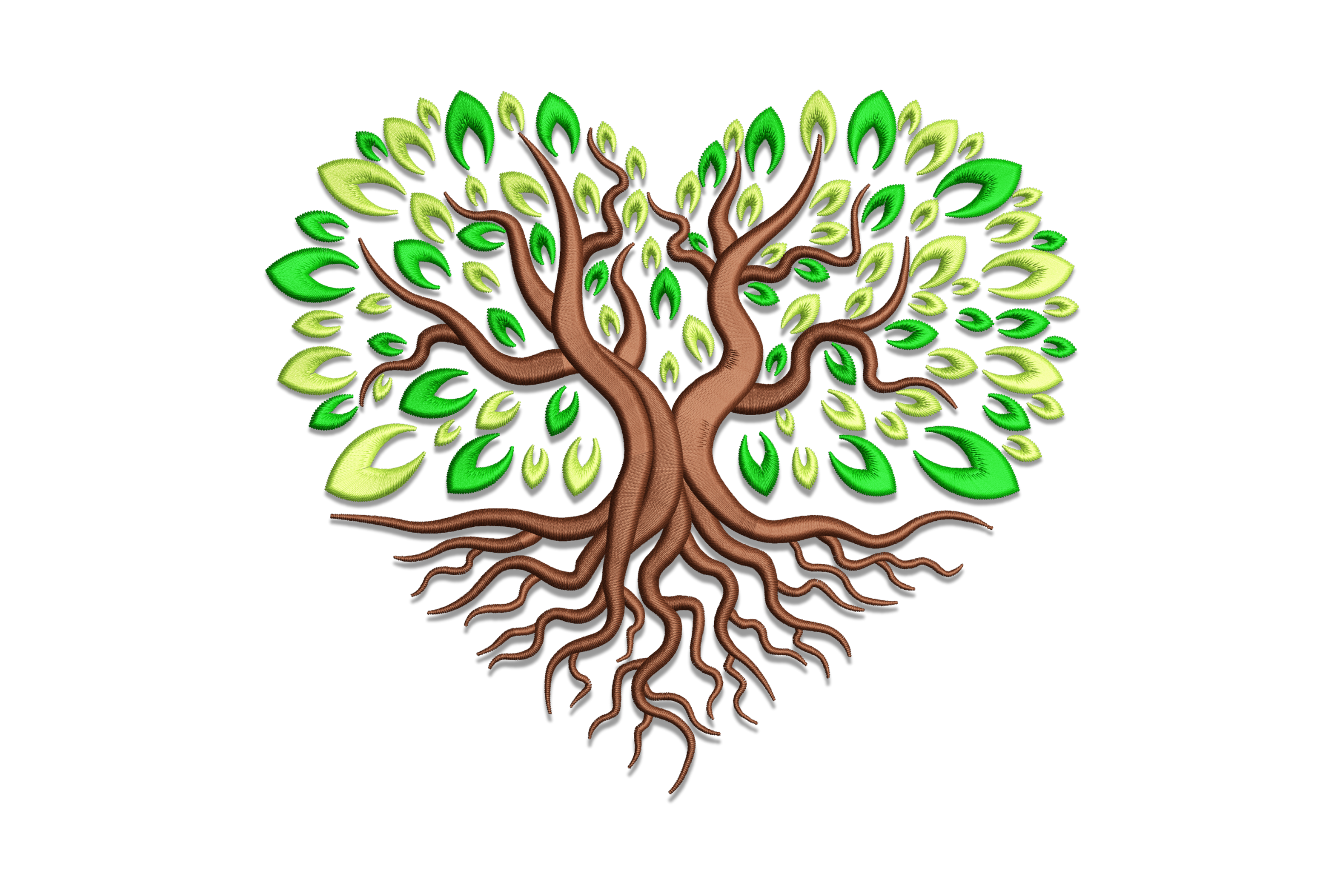 Heart-Shaped Tree of Life Embroidery Design