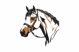 Horse Portrait Embroidery Design